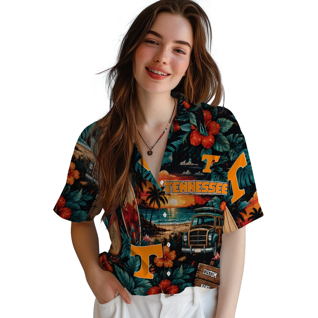 tennessee-volunteers-hawaiian-shirt-personalized-scenic-collage-black-green-latest-model
