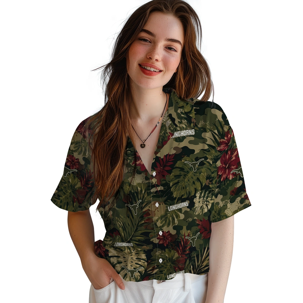 texas-longhorns-hawaiian-shirt-custom-foliage-camo-dark-olive-green-latest-model