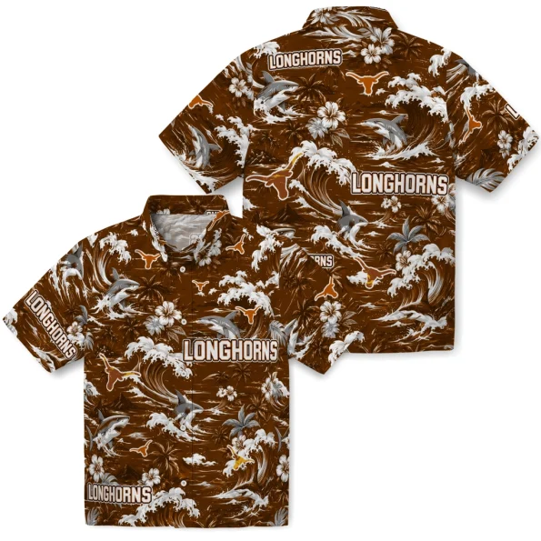texas-longhorns-hawaiian-shirt-custom-wave-florals-orange-high-quality