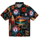 Texas Rangers Hawaiian Shirt - Customized Scenic Collage Black Green 1 texas-rangers-hawaiian-shirt-customized-scenic-collage-black-green-best-selling