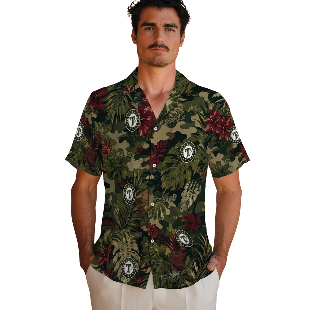 texas-rangers-hawaiian-shirt-personalized-foliage-camo-dark-olive-green-fashion-forward