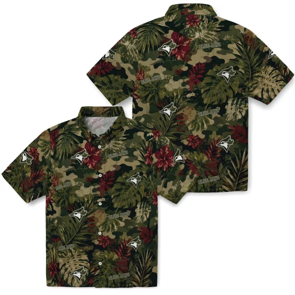 toronto-blue-jays-hawaiian-shirt-custom-foliage-camo-dark-olive-green-high-quality