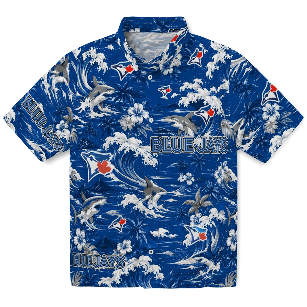 toronto-blue-jays-hawaiian-shirt-custom-wave-florals-blue-best-selling toronto blue jays hawaiian shirt custom wave florals blue best selling