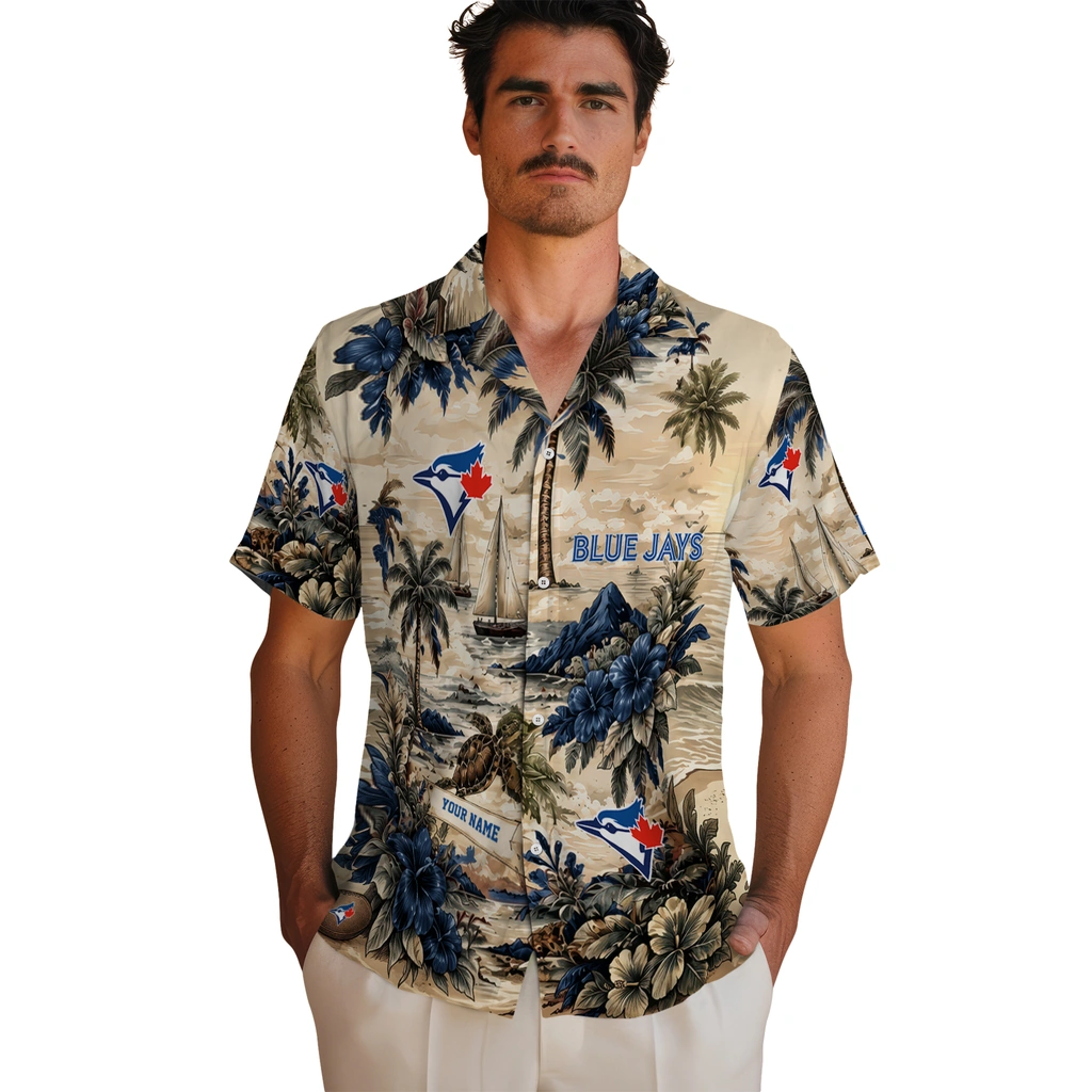 toronto-blue-jays-hawaiian-shirt-customized-island-voyage-blue-beige-fashion-forward