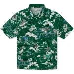 Tulane Green Wave Hawaiian Shirt - Personalized Wave Florals Green 1 tulane-green-wave-hawaiian-shirt-personalized-wave-florals-green-best-selling