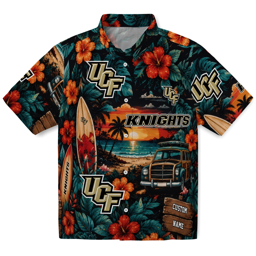 ucf-knights-hawaiian-shirt-custom-scenic-collage-black-green-best-selling ucf knights hawaiian shirt custom scenic collage black green best selling