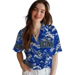 uconn-huskies-hawaiian-shirt-customized-wave-florals-blue-best-selling