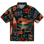 Virginia Tech Hokies Hawaiian Shirt - Customized Scenic Collage Black Green 1 virginia-tech-hokies-hawaiian-shirt-customized-scenic-collage-black-green-best-selling