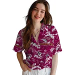 virginia-tech-hokies-hawaiian-shirt-personalized-wave-florals-maroon-best-selling