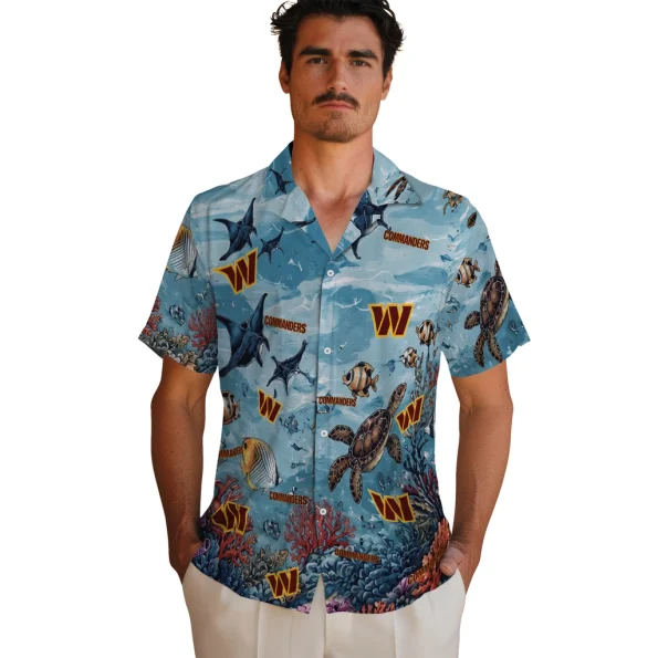 washington-commanders-hawaiian-shirt-personalized-coral-reef-aqua-fashion-forward