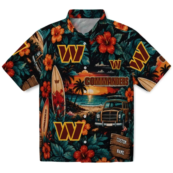 washington-commanders-hawaiian-shirt-personalized-scenic-collage-black-green-best-selling washington commanders hawaiian shirt personalized scenic collage black green best selling