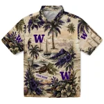 washington-huskies-hawaiian-shirt-customized-island-voyage-purple-beige-best-selling