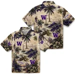 washington-huskies-hawaiian-shirt-customized-island-voyage-purple-beige-best-selling
