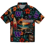 washington-huskies-hawaiian-shirt-personalized-scenic-collage-black-green-best-selling