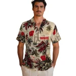 wisconsin-badgers-hawaiian-shirt-custom-island-voyage-red-beige-best-selling