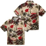 wisconsin-badgers-hawaiian-shirt-custom-island-voyage-red-beige-best-selling