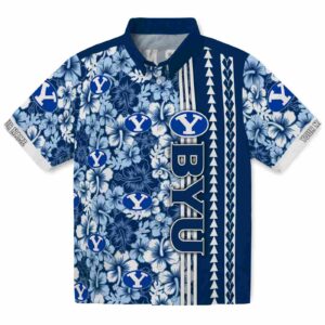 Custom BYU Cougars Hibiscus Arrows Blue White Clog