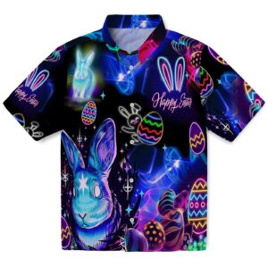 Easter Bunny Neon Hawaiian Shirt