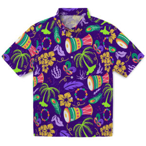 Mardi Gras Tropical Hawaiian Shirt