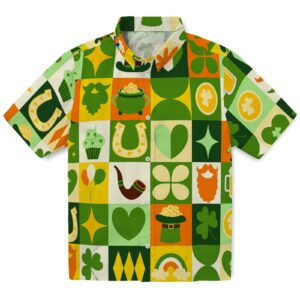 St Patricks Shamrocks Hawaiian Shirt
